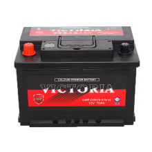 12v 75ah Din75 mf lead-acid car starting battery